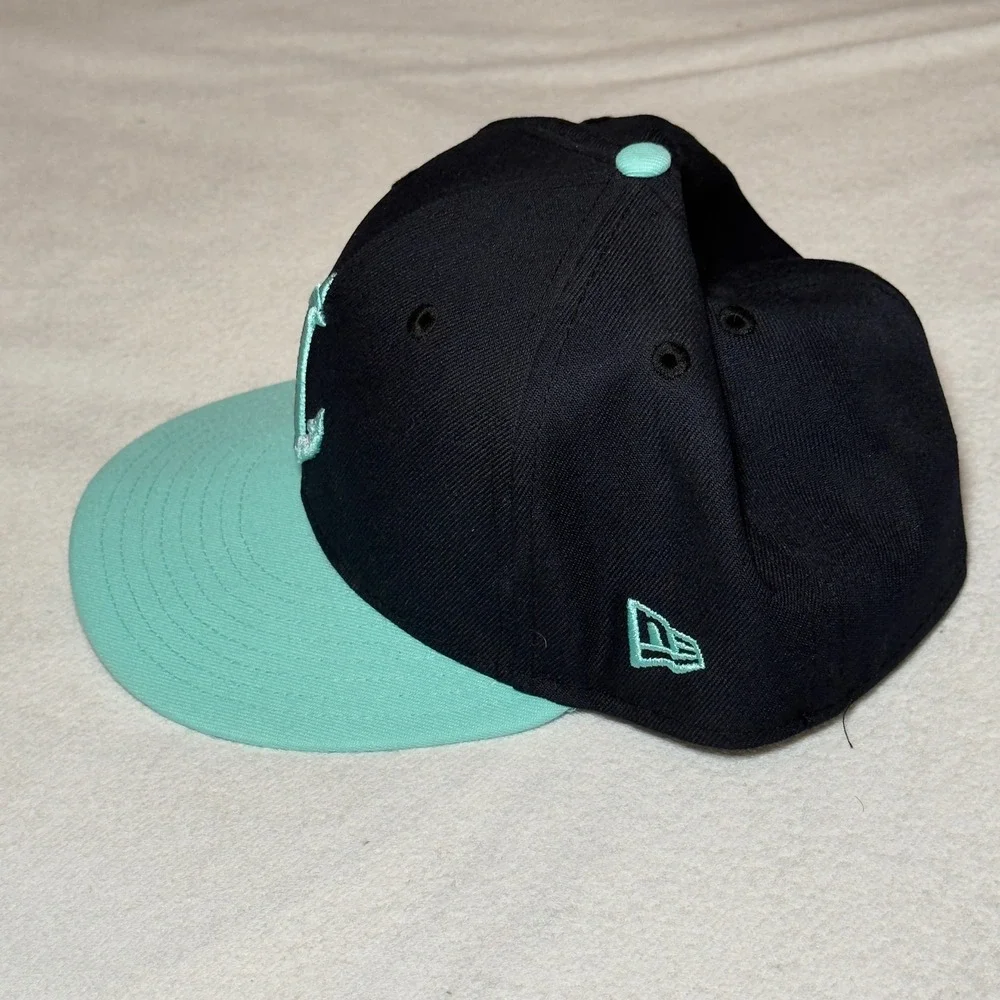New Era 59FIFTY Seattle Kraken Fitted Hat Navy Teal Anchor Logo 7 3/4 NHL Cap